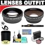 2x Digital Telephoto Professional Series Lens + 0.5x Digital Wide Angle Macro Professional Series Lens + 3 Piece Digital Camera Filter Kit + 6-Piece Deluxe Cleaning Kit + Lens Adapter Tube (If Needed) + Lenspen + Lens Cap Keeper + DB ROTH Micro Fiber Cloth For For The Nikon D3 D40 D40X D50 D60 D70 D80 D90 D100 D200 D300 D700 Digital SLR Cameras Which Have Any Of These (18-55mm 55-200mm 50mm) Nikon Lenses