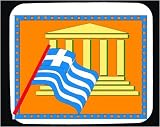 Mouse Pad with Greece, symbol, geography, flag, Parthenon, Greek, culture