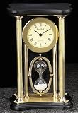 Review Simple Luxuries cm730 / Executive Style Spitak Desk Clock and Sand Timer in Brass and Dark Rosewood