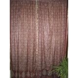 2 Brick Amaranth Pink Floral Motifs Silk Sari Window Panels Drapes Curtains 84 Inches