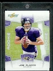 2008 Score Football Card # 344 Joe Flacco (RC - Rookie Card) QB - Baltimore Ravens / Shipped in Protective Screw Down Display Case