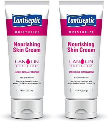 Lantiseptic Moisturizing Skin Cream with Aloe Vera and Lanolin 4 oz Tube - Pack of 2