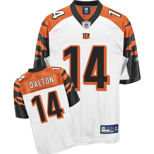Reebok Cincinnati Bengals Andy Dalton Replica White Jersey Medium