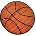 LA Rug Basketball Rug 39"RD