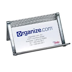 Silver Mesh Business Card Holder by Design Ideas