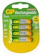 GP batterie rechargeable AAA, 1000mAh, NiMH, Micro, 4er