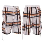 Brave Soul Mens Swimming Shorts with Check Pattern