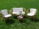 Rattangarnitur Rattan Sitzgruppe Rattan Set Neu