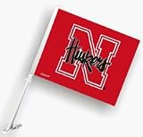 Nebraska Cornhuskers Car Flags - 1 Pair