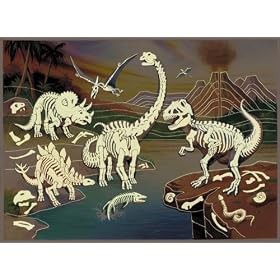 Age of Dinosaur Glow in the Dark 100 Piece Puzzle by Great American Puzzle Factory