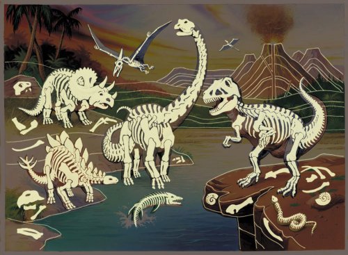 Buy Age of Dinosaur Glow in the Dark 100 Piece Puzzle by Great American Puzzle Factory now!