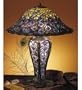 24.5"H Tiffany Peacock Feather Lighted Base Table Lamp