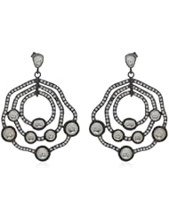 925 Sterling Silver Cz Handmade Designer Dangle Females Gold Plated New Fashion Style Earrings Jewelry