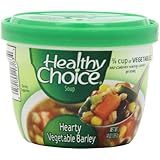 Healthy Choice Hearty Vegetable Barley Soup, 14-Ounce Microwavable Cups (Pack of 12)