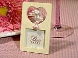Teddy Bear Photo Frame w Pink Heart (Set of 48) - Baby Shower Gifts & Wedding Favors
