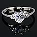 Cassie: 0.81ct Heart-cut Ice on Fire CZ Promise Friendship Engagement Ring 925 Silver, 3135