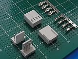 ＜2.54mm基板⇔電線接続コネクタ 垂直　4P＞ オスメス金具2組入＜con-704＞