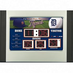 MLB Detroit Tigers Scoreboard Desk Clock by 