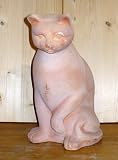 Eigenschaften Haus und Gärtchen  / Katze aus Terracotta 40 cm