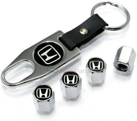 Logo Caps Honda Black Logo - Chrome Gift Set