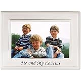 Lawrence Frames Sentiments Collection, Brushed Metal 4 by 6 Me and My Cousins Picture Frame