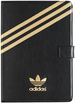 Adidas Originals iPad Mini/Retina durable polycarbonate frame Includes microfibre lining with Built-in Magnetic Button Closure and Multi-Angle Stand Case (Black/Gold)