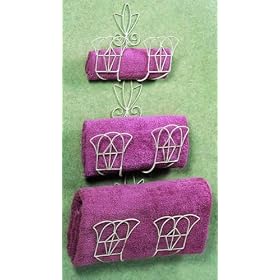 Hanging wall Bath Towel RACKS 3 Holder bathroom decor