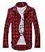 Coofandy Casual Plaid Long Sleeve Shirt Fashion T-shirts