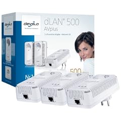 Devolo dLAN 500 AVplus Netzwerk Kit (3x HomePlug AV-Adapter, Netzwerk aus der Steckdose)