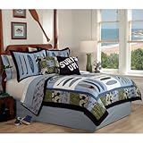 Catch a Wave Full/Queen Quilt and 2 Shams by Pem America