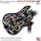 Neon Swoosh on Black Skin fits Band Hero, Guitar Hero 5 & World Tour Guitar ....