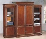 Louis Phillipe Solid Hardwoods Dark Oak Finish Deluxe Entertainment Center (Up to 36TV)