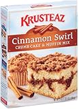 Krusteaz Cinnamon Swirl Crumb Cake and Muffin Mix, 21-Ounce Boxes (Pack of 4)