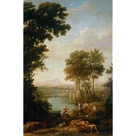 Reproduction d'Art: Claude Lorrain "The Saving of the baby Moses from the waters of the Nile" 47 x 71