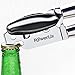 Professional Heavy Duty Safety Manual Can Tin Opener, Stainless Steel Ergonomic Anti Slip Design, Smooth Edge No Sharp Cuts, Built In Bottle Opener, Best For Arthritis Seniors