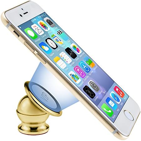 Car Mount, Runshion® 360 Degrees Universal Magnetic Car Phone Holder, For All Vehicles|Galaxy S7 S6 Edge Plus Note5 LG iPhone 5S 6S Plus Nexus 5x Installs on Any Flat Surface（gold）