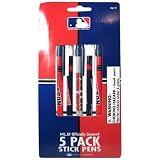 MLB Boston Red Sox 5pk Stick Pens Reverse Blister Card