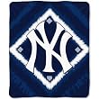 New York Yankees MLB Style 50x 60 Imprint Micro Raschel Blanket/Throw - MLB Baseball