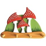 Vogelvilla Kleiderhaken Pilze Klein Hakenleiste Garderobe Aufhängung Wandgarderobe