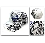 Baseball Cap - Superman - Flex Hat Dc-comic B/w City Baseball Cap - Superman - Flex Hat Dc-comic B/w City