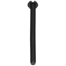 Nylon 6/6 Hex Bolt, Metric, Hex Head, Slotted Drive, Metric Threads, M2-0.4 Thread Size, 16mm Length, Fully Threaded, Made In US, Pack Of 100