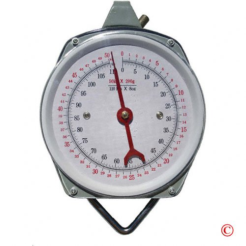 1 X 110 lb. Hanging Spring Kitchen Dial Scale