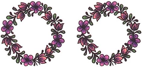 Buy 1 Get 1 Free (2 Flower Wreath Belly Button Rings Temporary Tattoos) #D426-2 from TattooGirlsRule