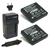Wasabi Power Battery (2-Pack) and Charger for Panasonic Lumix DMW-BCF10, DMW-BCF10E, DMW-BCF10PP, CGA-S/106B, DMC-F2, DMC-F3, DMC-FH1, DMC-FH20, DMC-FH22, DMC-FH3, DMC-FT3, DMC-FT4, DMC-FX68, DMC-FX700, DMC-FX75, DMC-TS2, DMC-TS3, DMC-TS4