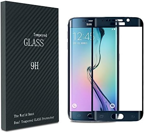 S6 Edge Screen Protector, 0.2mm Thinnest Full Screen 5.1 Inch Premium Tempered Glass Screen Protector Film for Samsung Galaxy S6 Edge (Black)