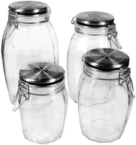 Global Amici Lock Tight Glass Jars - Set of 4