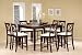 9pc Cappucchino Wood Counter Height Dining Table & 8 Chairs Set