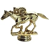 Horse and Jockey Gold Figure