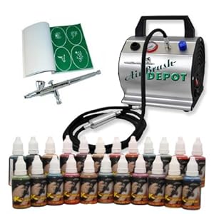 Amazon.com: IWATA AIRBRUSH TATTOO KIT 28 Includes: COMPRESSOR, HOSE, AIRBRUSH, INK, AND STENCILS Amazon.com: IWATA AIRBRUSH TATTOO KIT 28 Includes: COMPRESSOR, HOSE, AIRBRUSH, INK, AND STENCILS