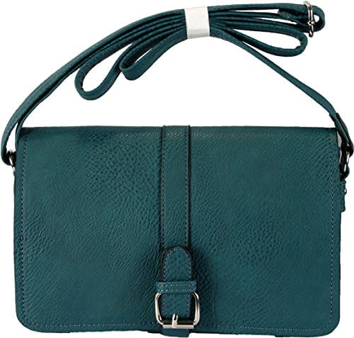 Arcadia Fashion Shoulder Purse Handbag with Accessory Buckle (Blue)YA0056-BL